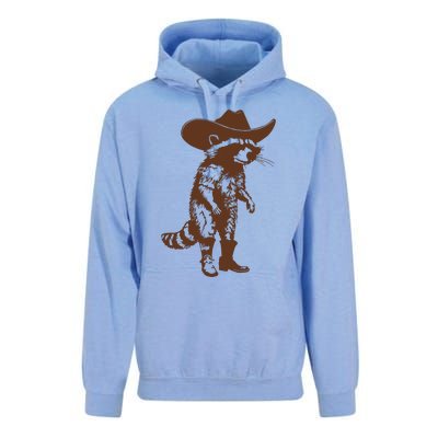 Vintage Raccoon Cowboy Cowgirl Trash Panda Western Country Unisex Surf Hoodie