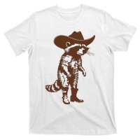 Vintage Raccoon Cowboy Cowgirl Trash Panda Western Country T-Shirt