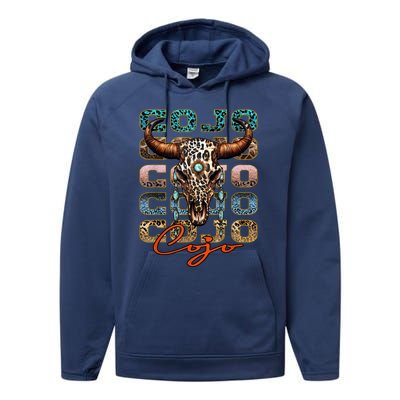 Vintage Rodeo Cojo Western Deserts Bullskull Cowhide Cojo Performance Fleece Hoodie