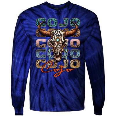 Vintage Rodeo Cojo Western Deserts Bullskull Cowhide Cojo Tie-Dye Long Sleeve Shirt