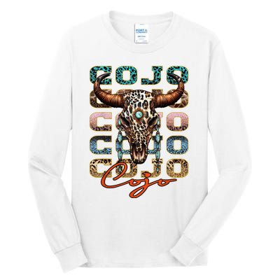 Vintage Rodeo Cojo Western Deserts Bullskull Cowhide Cojo Tall Long Sleeve T-Shirt