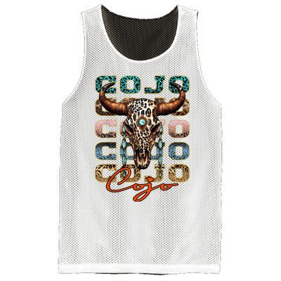 Vintage Rodeo Cojo Western Deserts Bullskull Cowhide Cojo Mesh Reversible Basketball Jersey Tank