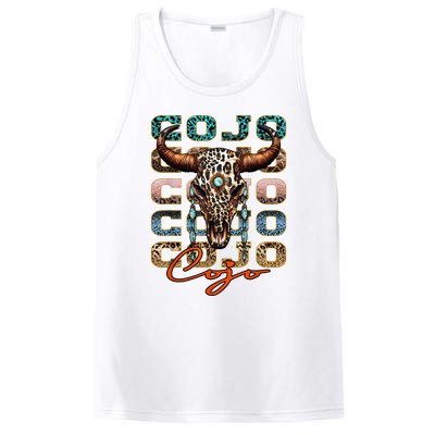 Vintage Rodeo Cojo Western Deserts Bullskull Cowhide Cojo PosiCharge Competitor Tank