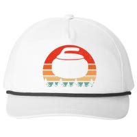 Vintage Retro Curling Stone Player Gift Design Funny Curling Giftvintage Retro C Snapback Five-Panel Rope Hat