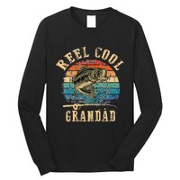 Vintage Reel Cool Grandad Fish Fishing dad Long Sleeve Shirt