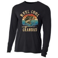 Vintage Reel Cool Grandad Fish Fishing dad Cooling Performance Long Sleeve Crew