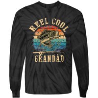 Vintage Reel Cool Grandad Fish Fishing dad Tie-Dye Long Sleeve Shirt