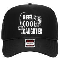 Vintage Reel Cool Daughter Birthday Fishing High Crown Mesh Back Trucker Hat