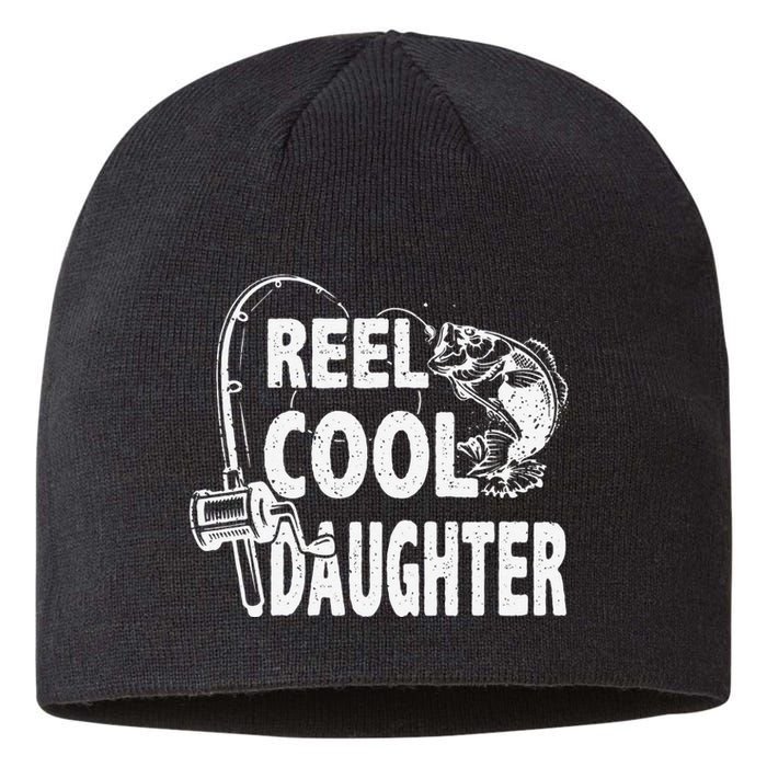 Vintage Reel Cool Daughter Birthday Fishing Sustainable Beanie