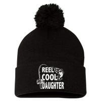 Vintage Reel Cool Daughter Birthday Fishing Pom Pom 12in Knit Beanie