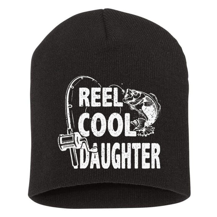 Vintage Reel Cool Daughter Birthday Fishing Short Acrylic Beanie