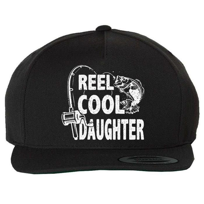 Vintage Reel Cool Daughter Birthday Fishing Wool Snapback Cap