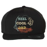 Vintage Reel Cool Dad Fisherman FatherS Day Fishing Lover Wool Snapback Cap