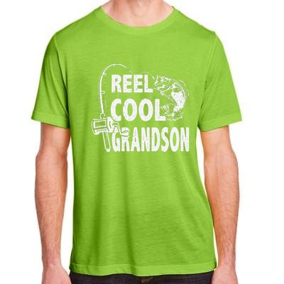 Vintage Reel Cool Grandson Birthday Fishing Adult ChromaSoft Performance T-Shirt