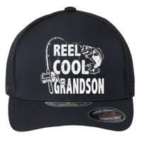 Vintage Reel Cool Grandson Birthday Fishing Flexfit Unipanel Trucker Cap