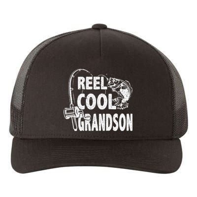 Vintage Reel Cool Grandson Birthday Fishing Yupoong Adult 5-Panel Trucker Hat