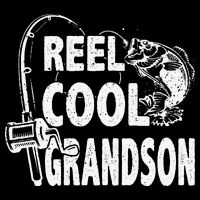 Vintage Reel Cool Grandson Birthday Fishing Cooling Performance Crew T-Shirt