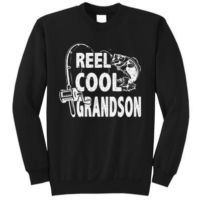 Vintage Reel Cool Grandson Birthday Fishing Sweatshirt