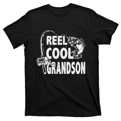 Vintage Reel Cool Grandson Birthday Fishing T-Shirt