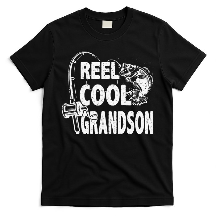 Vintage Reel Cool Grandson Birthday Fishing T-Shirt