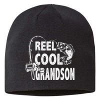 Vintage Reel Cool Grandson Birthday Fishing Sustainable Beanie