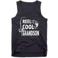 Vintage Reel Cool Grandson Birthday Fishing Tank Top