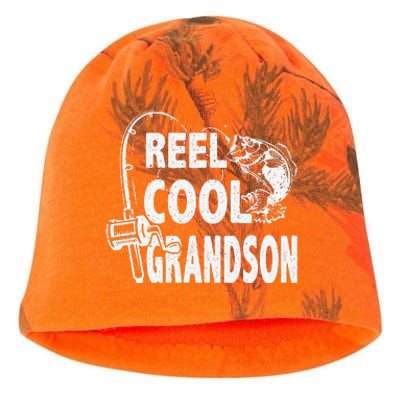 Vintage Reel Cool Grandson Birthday Fishing Kati - Camo Knit Beanie