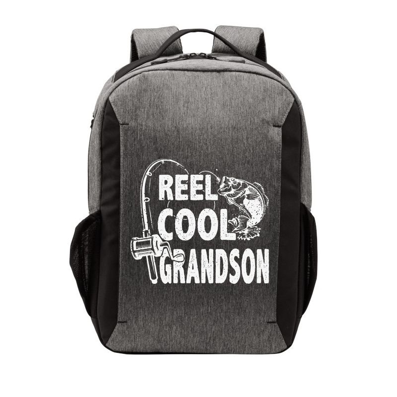 Vintage Reel Cool Grandson Birthday Fishing Vector Backpack