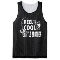 Vintage Reel Cool Little Brother Birthday Fishing Mesh Reversible Basketball Jersey Tank