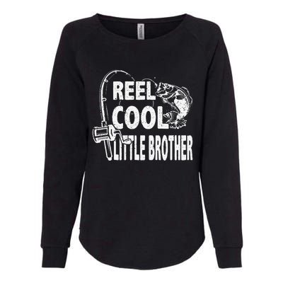 Vintage Reel Cool Little Brother Birthday Fishing Womens California Wash Sweatshirt