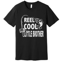 Vintage Reel Cool Little Brother Birthday Fishing Premium T-Shirt