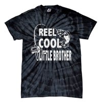 Vintage Reel Cool Little Brother Birthday Fishing Tie-Dye T-Shirt