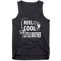 Vintage Reel Cool Little Brother Birthday Fishing Tank Top