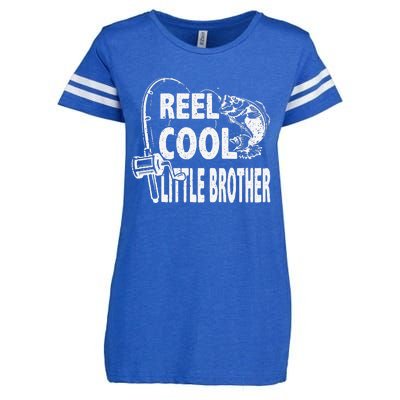 Vintage Reel Cool Little Brother Birthday Fishing Enza Ladies Jersey Football T-Shirt