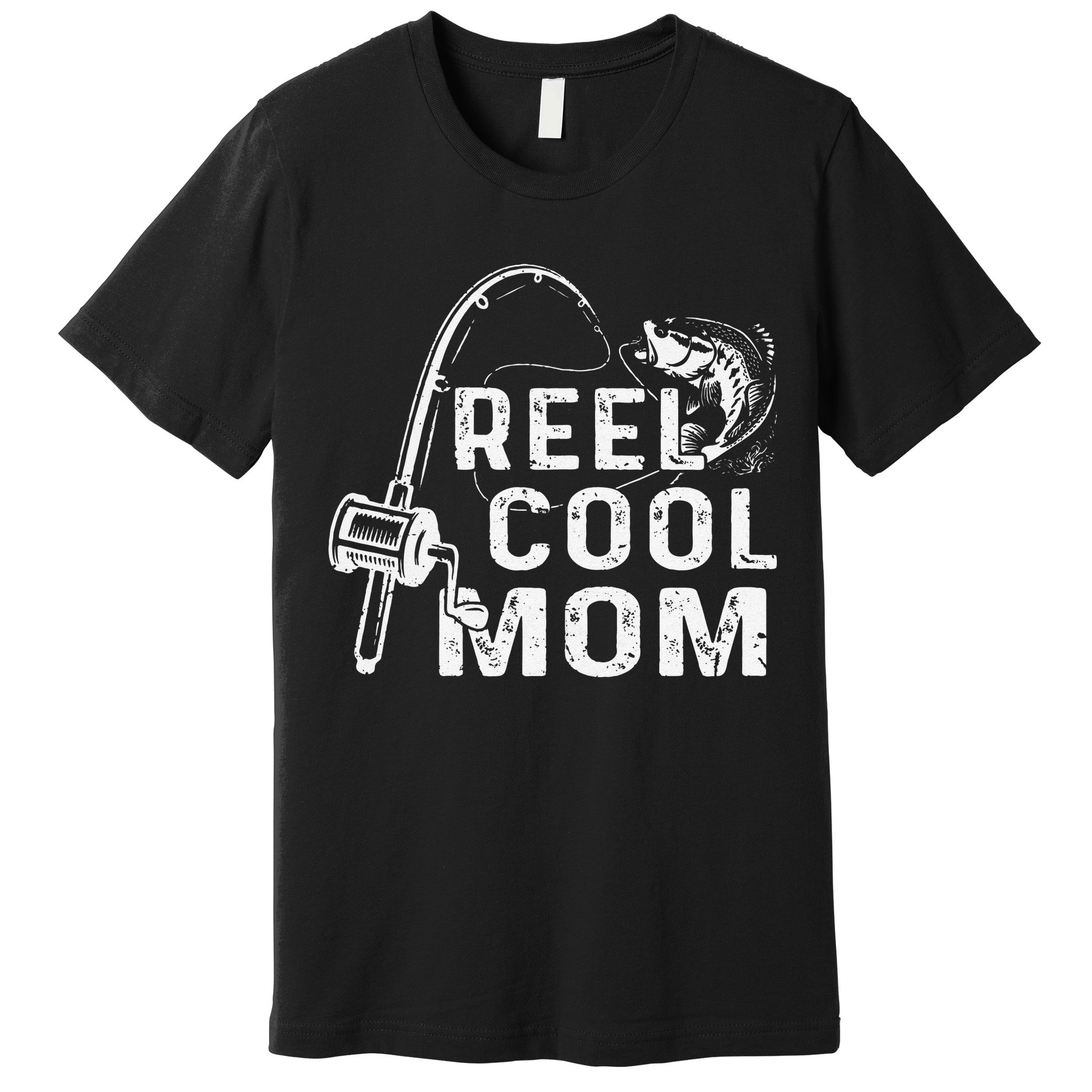 Vintage Reel Cool Mom Fishing Mom Grandma Mothers Day Premium T-Shirt