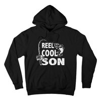 Vintage Reel Cool Son Birthday Fishing Gifts Hoodie