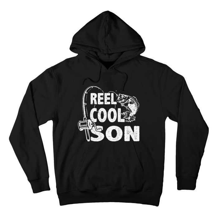 Vintage Reel Cool Son Birthday Fishing Gifts Hoodie