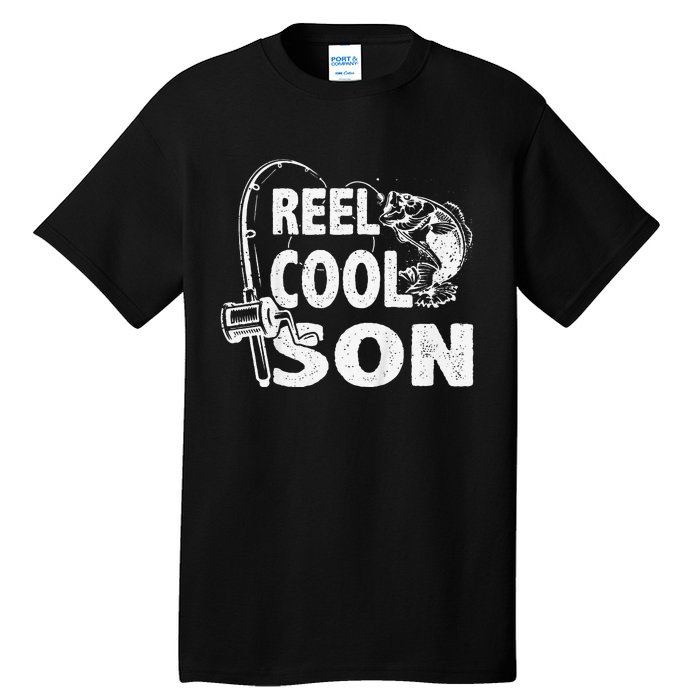 Vintage Reel Cool Son Birthday Fishing Gifts Tall T-Shirt