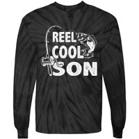 Vintage Reel Cool Son Birthday Fishing Gifts Tie-Dye Long Sleeve Shirt