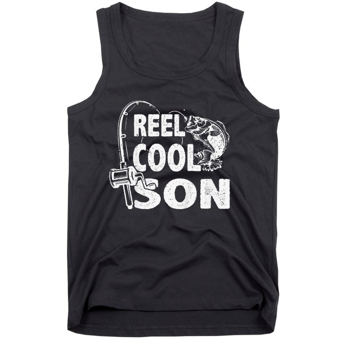 Vintage Reel Cool Son Birthday Fishing Gifts Tank Top