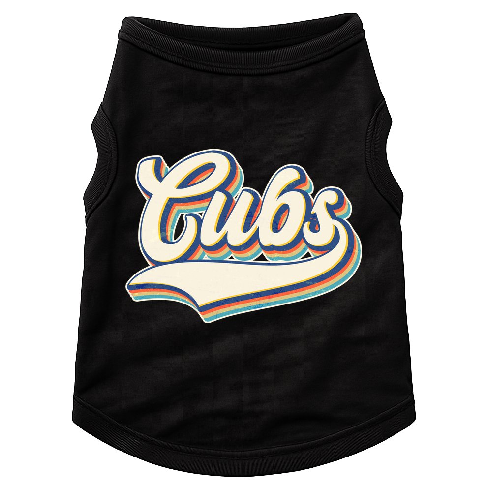 Vintage Retro Cubs Sports Logo Doggie Tank