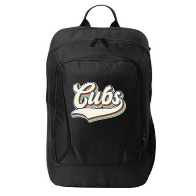 Vintage Retro Cubs Sports Logo City Backpack