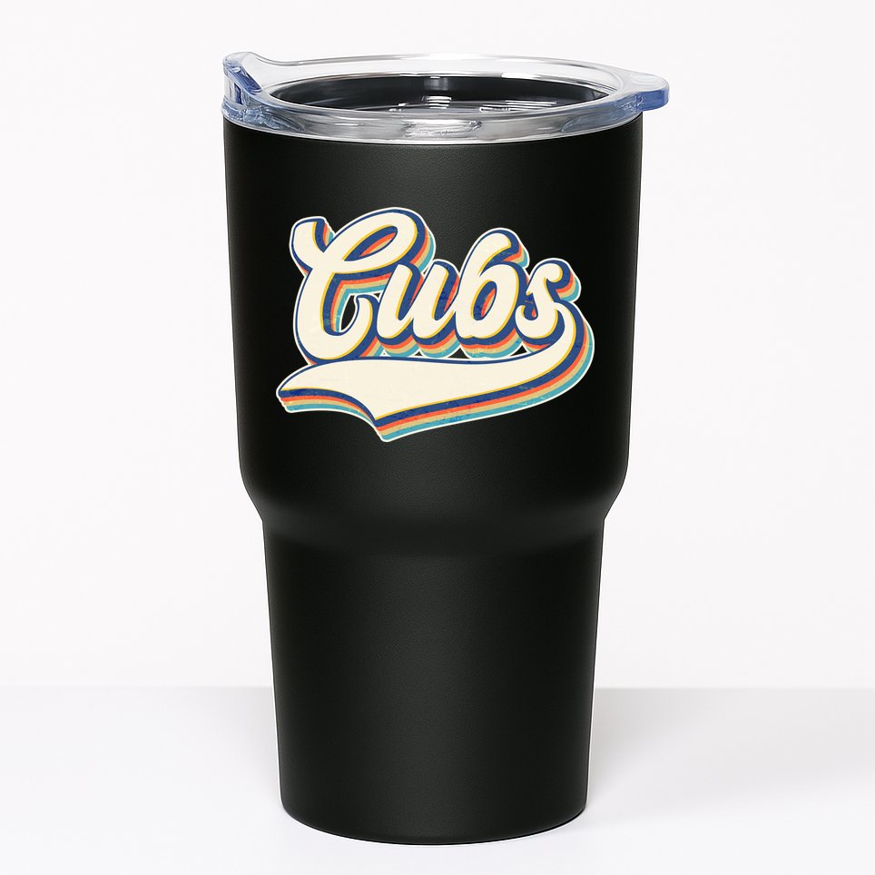 Vintage Retro Cubs Sports Logo Tumbler