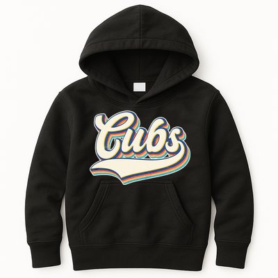 Vintage Retro Cubs Sports Logo Kids Hoodie