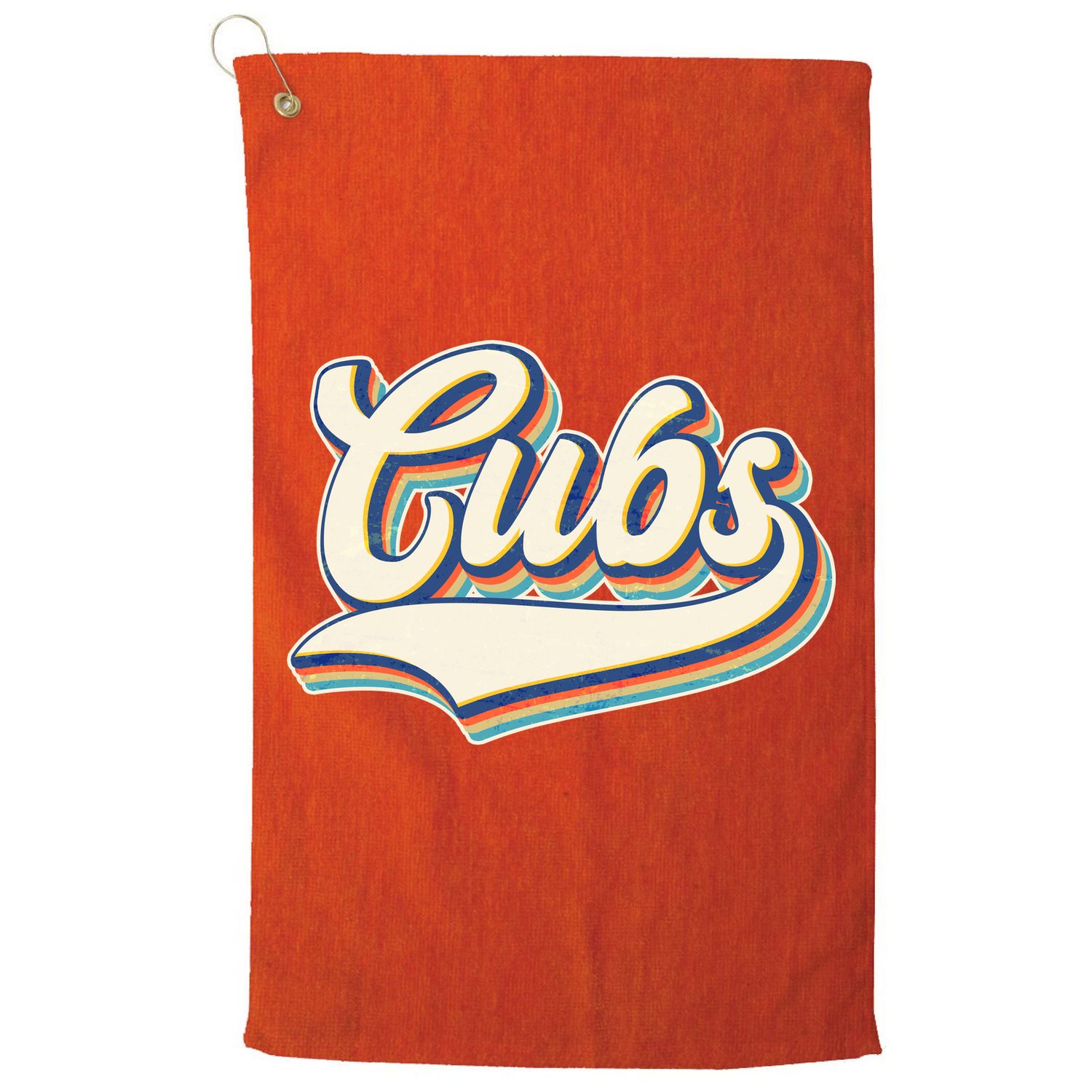Vintage Retro Cubs Sports Logo Golf Towel