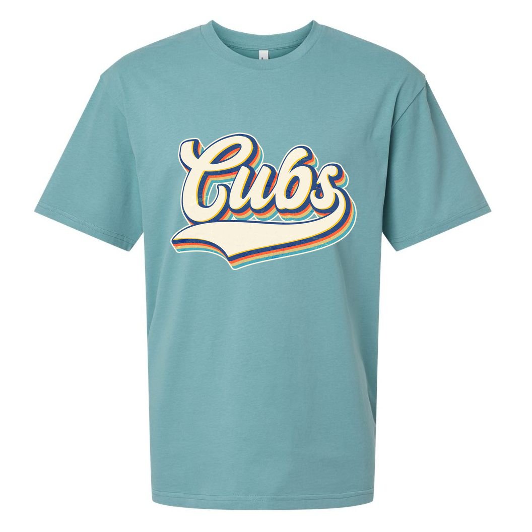 Vintage Retro Cubs Sports Logo Sueded Cloud Jersey T-Shirt