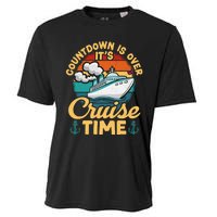 Vintage Retro Countdown Is Over ItS Cruise Time Cruising Cooling Performance Crew T-Shirt