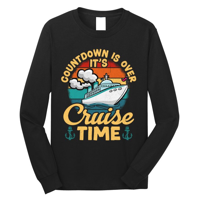 Vintage Retro Countdown Is Over ItS Cruise Time Cruising Long Sleeve Shirt