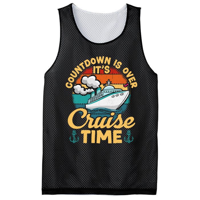 Vintage Retro Countdown Is Over ItS Cruise Time Cruising Mesh Reversible Basketball Jersey Tank