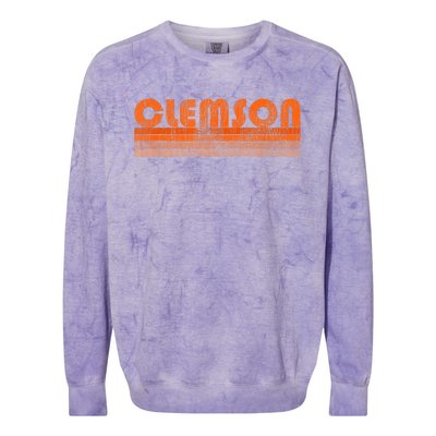 Vintage Retro Clemson Sc Souvenir Colorblast Crewneck Sweatshirt